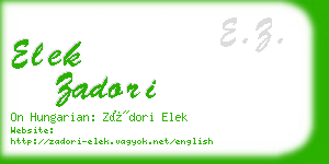 elek zadori business card